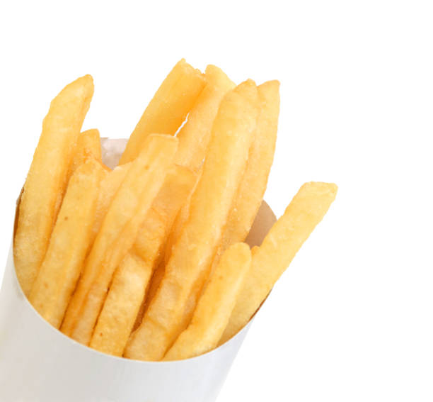 istock french fries in a paper wrapper on white background 956193020