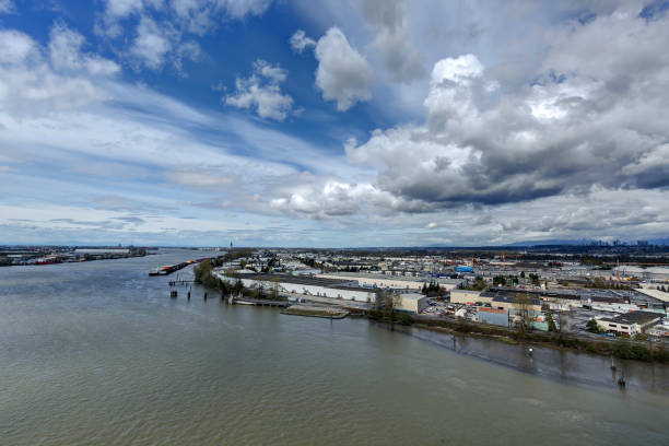 istock Fraser River and riverside view from Alex Fraser Bridge 956193782