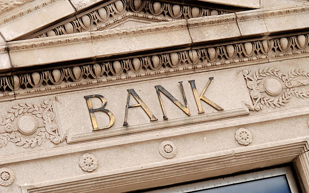 istock Bank sign on building 95621051