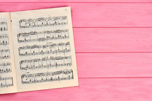 音符、コピー領域のシート。 - sheet music music musical staff paper ストックフォトと画像
