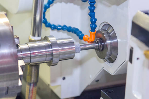 istock Finishing metal working on high precision grinding machine 956211328