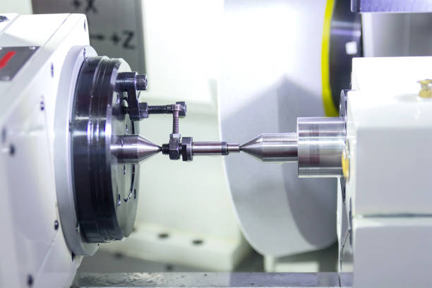 istock Finishing metal working on high precision grinding machine 956211360