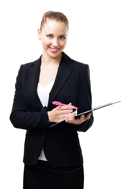 istock Happy business woman smile 95621206