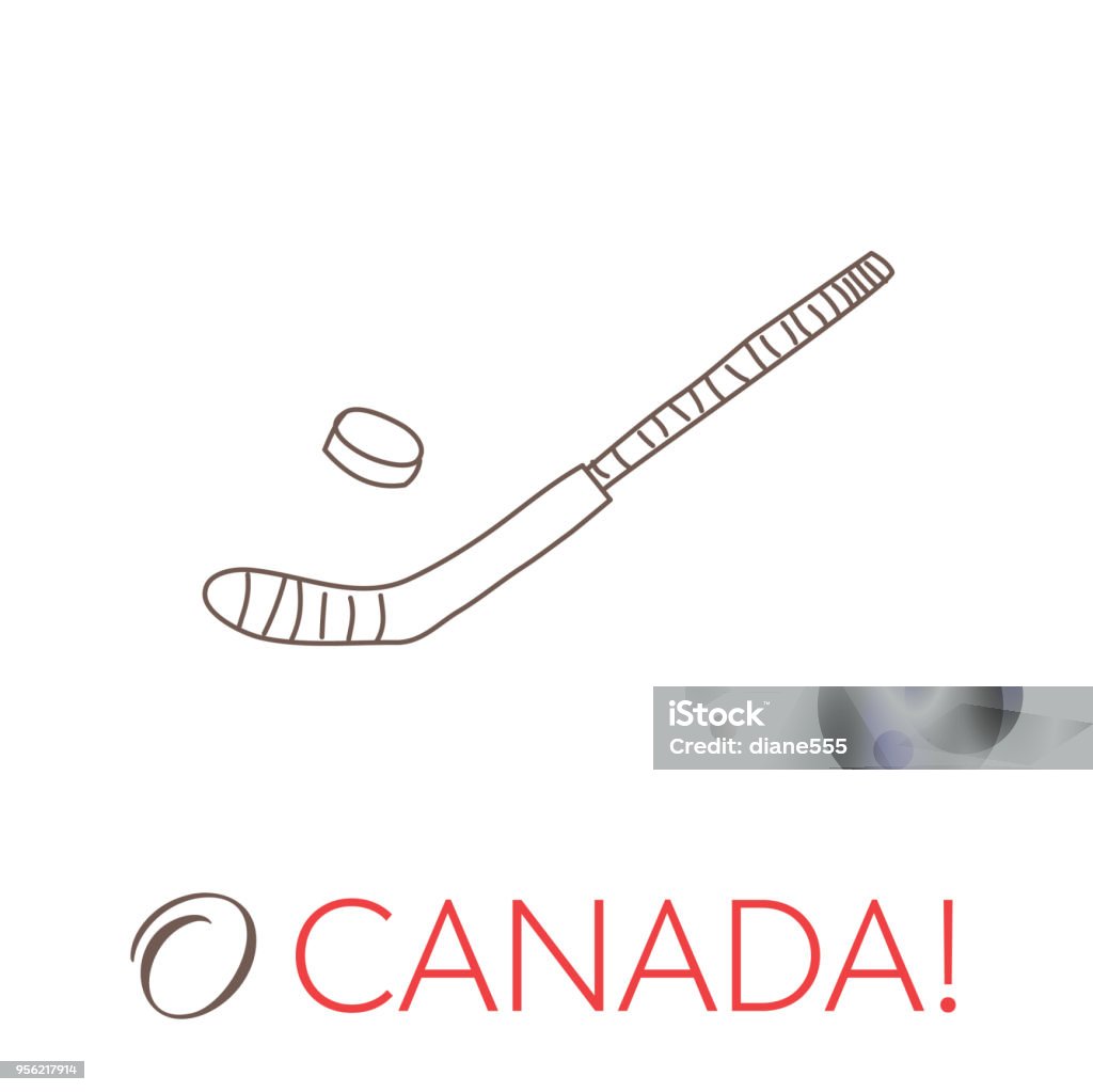 Canada Doodle Drawings Canadian Themed Doodle Icons with O Canada text. Design stock vector