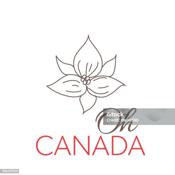 Canada Doodle Drawings Stock Illustration - Download Image Now - Trillium, Design, Doodle