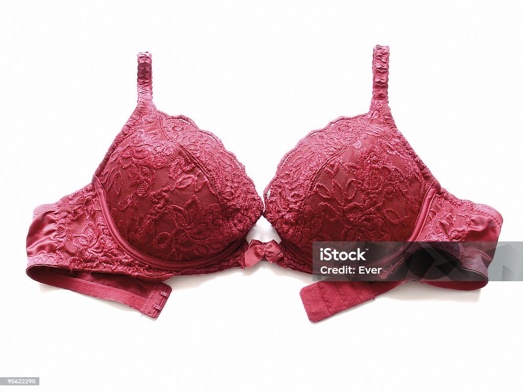 Reggiseno di pizzo rosso - Foto stock royalty-free di Abbigliamento