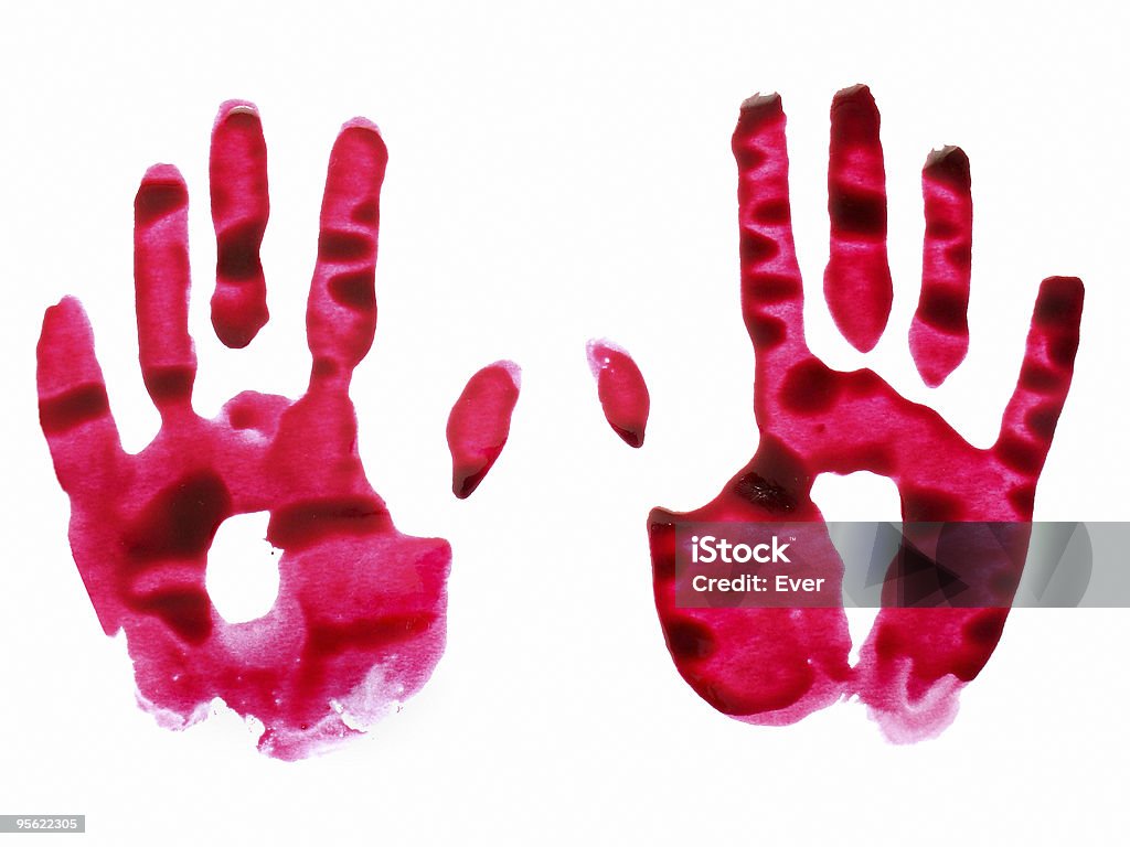 caught красный рукой - Стоковые фото Отпечаток руки роялти-фри