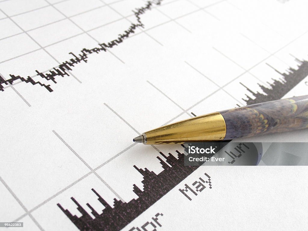 Gráfico de preço de stock - Royalty-free Ação da Bolsa de Valores Foto de stock