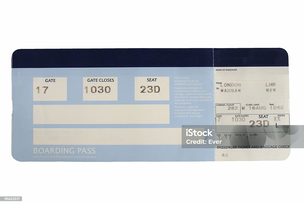 Bordkarte pass - Lizenzfrei Einsteigen Stock-Foto