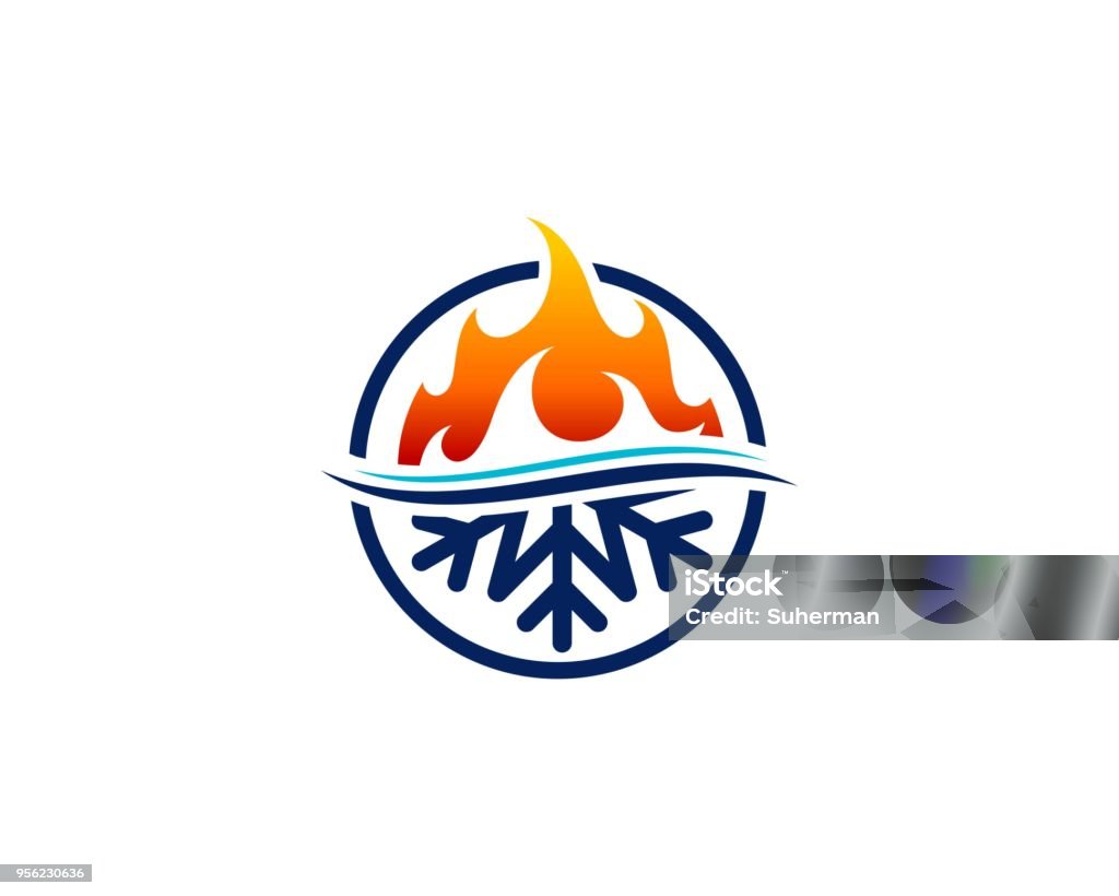 Fire, water and ice Fire, water and ice vector illustration Logo stock vector