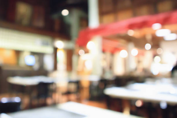 istock abstract blurred cafe restaurant with bokeh lights defocused background 956230936