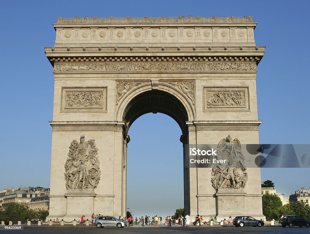 Триумфальная арка-Париж - Стоковые фото Napoleon Bonaparte роялти-фри