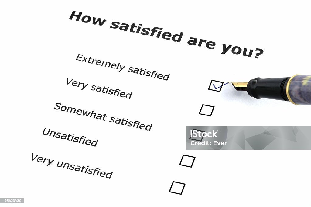 Satisfacción la encuesta - Foto de stock de Acabar libre de derechos