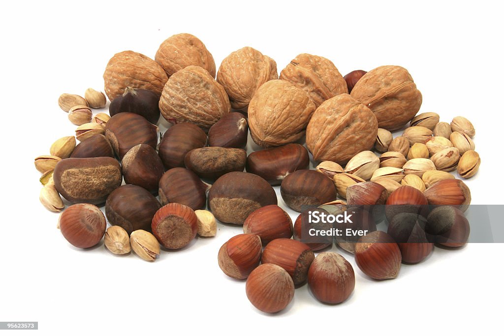 nuts selection  Chestnut - Food Stock Photo