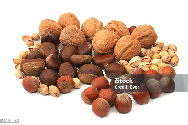 Nuts Selection Stock Photo - Download Image Now - Chestnut - Food, Color Image, Cut Out