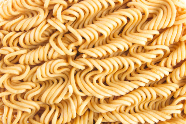 istock Instant noodles background, raw food 956238214