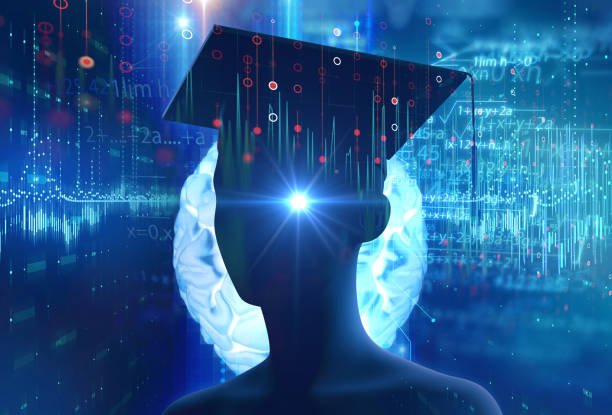 istock 3d rendering of virtual human silhouette on technology background illustration 956247068