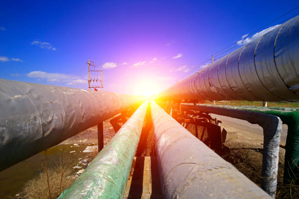 istock Oil pipeline, industrial equipment 956247488