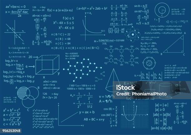 Math Formula Background Stock Illustration - Download Image Now - Mathematics, Mathematical Formula, Backgrounds