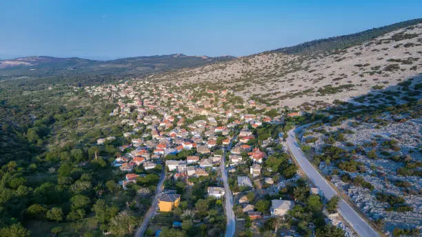 Photo of Theologos village. Thassos island, Greece
