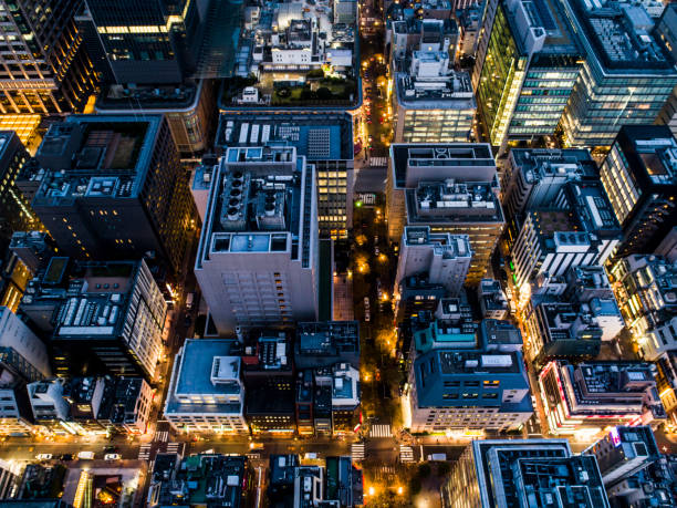 istock The aerial view of downtown 956262492