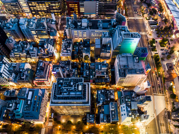 istock The aerial view of downtown 956262512