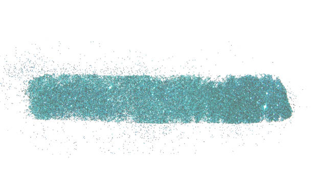 istock Stripe of blue glitter on white background 956265988