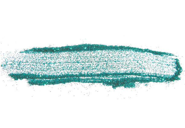 istock Stripe of blue glitter on white background 956266086
