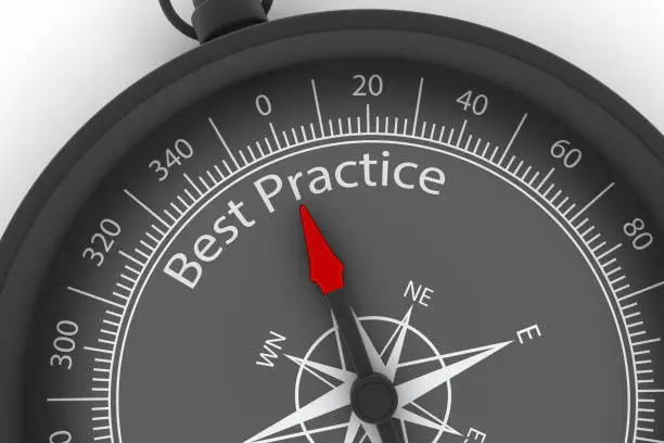 Photo of Compass Arrow Pointing to Best Practice