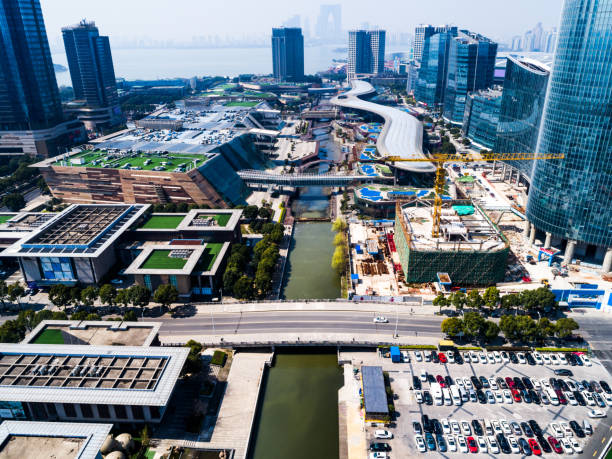 istock Aerial photography modern city architecture 956273868