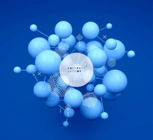 ilustrações de stock, clip art, desenhos animados e ícones de molecule. 3d concept illustration. vector template. - formula chemistry vector molecular structure