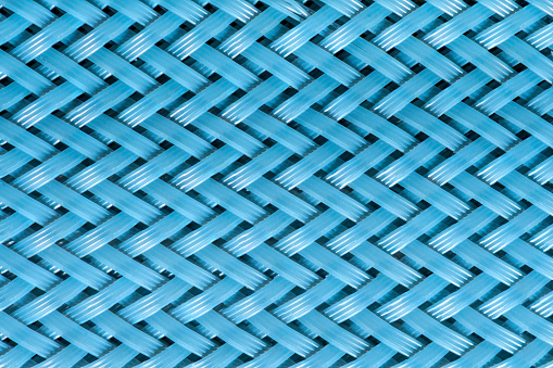 Blue woven herringbone surface