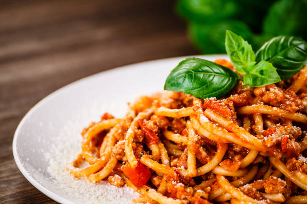 istock Pasta with meat and vegetables 956293542