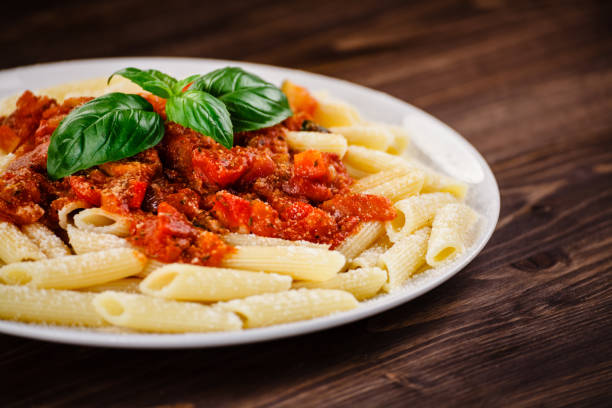 istock Pasta with meat and vegetables 956293588
