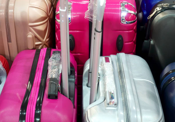 istock Set of colorful suitcases 956296404