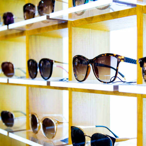 istock Group of sunglasses in shop 956296952