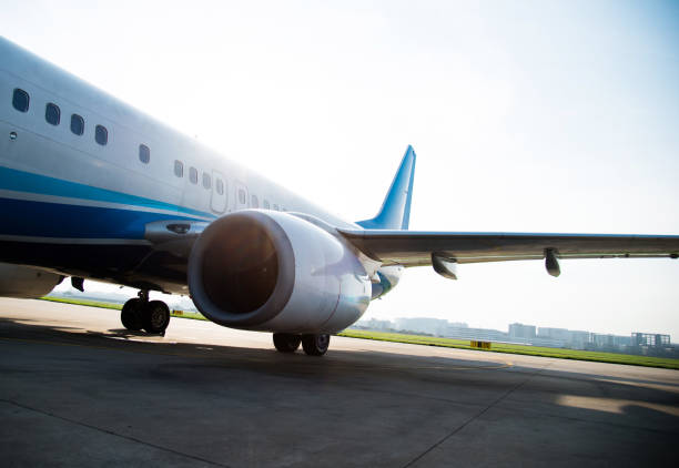 istock Commercial airplane loading on airport 956297150