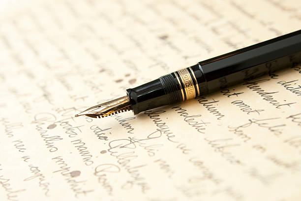 istock Gold Fountain Pen on Hand Written Letter 95630264