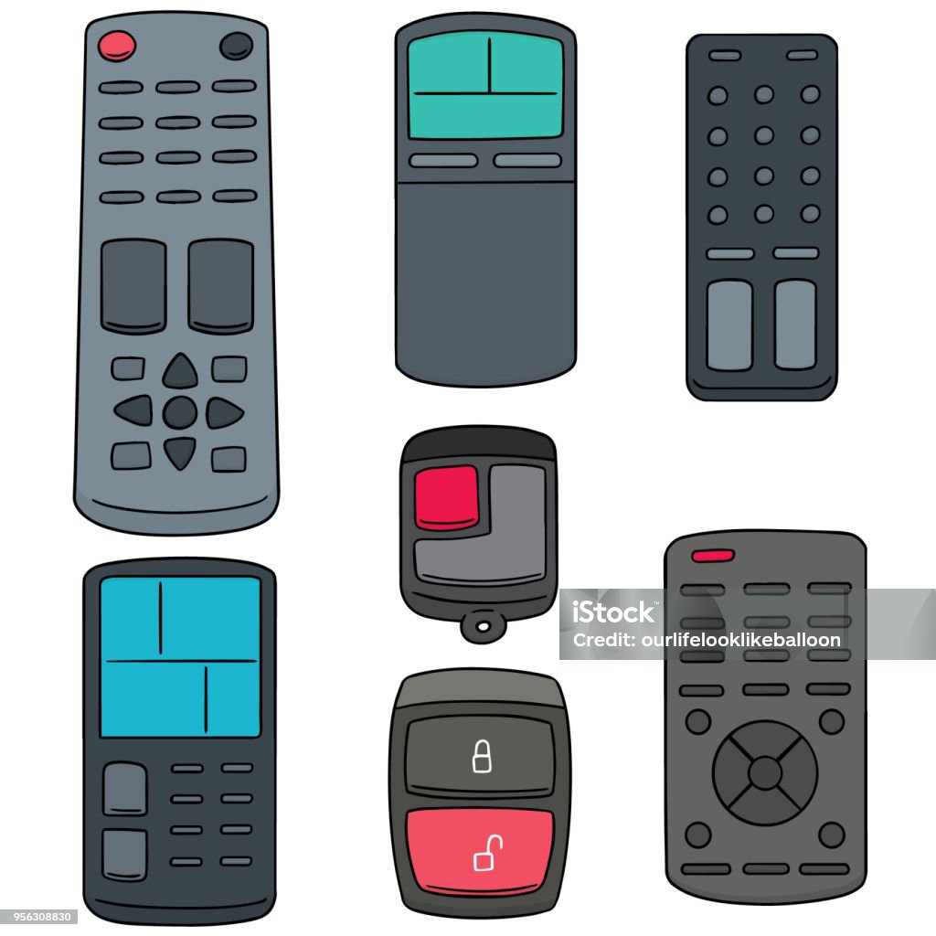 Remote Control Picart Remote Control Stock Illustration - Download Image Now - Art, Art ...