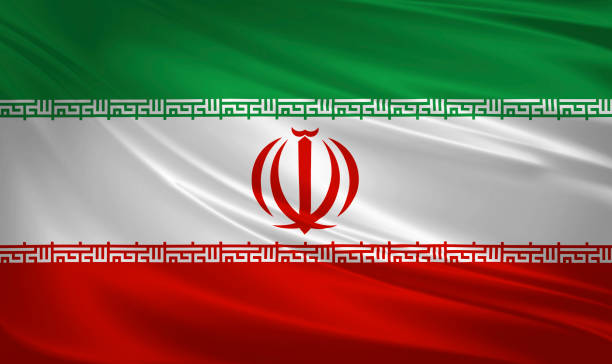 istock Iran flag blowing in the wind. Background texture. 3d rendering, waving flag. 956308836