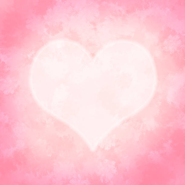 акварель сердце розовый фон - symbol love announcement message painted image stock illustrations