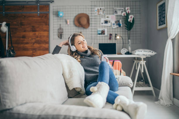 istock Having fun listening to music 956318492