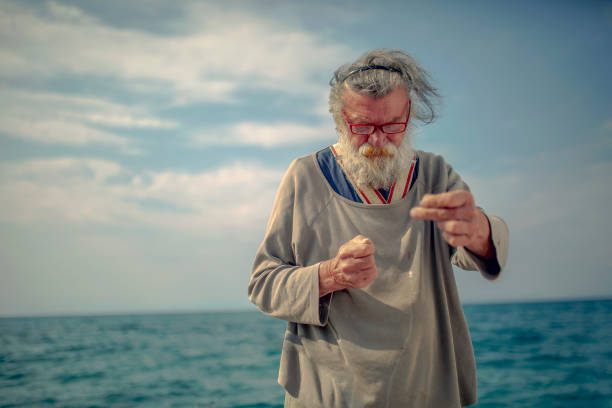 istock Old fisherman by the sea 956321136