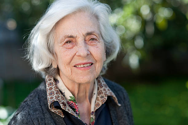 istock Senior woman smiling 95632774