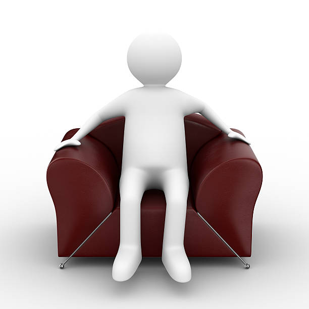 istock person sitting in armchair. Isolated 3D image 95632951