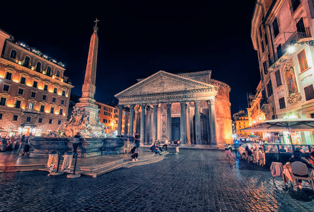 piazza della rotonda - ancient rome rome fountain pantheon rome zdjęcia i obrazy z banku zdjęć