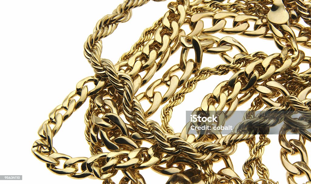 Zdjęcie złota biżuteria - Zbiór zdjęć royalty-free (Złoty łańcuszek)