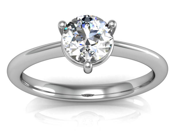 istock Jewellery ring on a white background (high resolution 3D image) 956341402