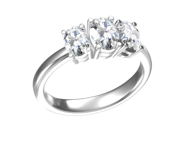 istock Jewellery ring on a white background (high resolution 3D image) 956341896