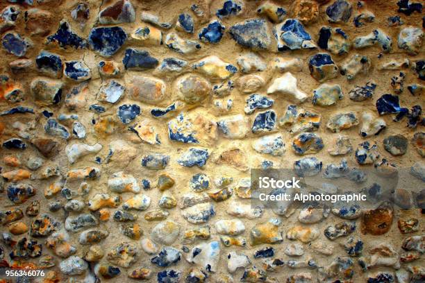 Flint Wall Textured Background Stock Photo - Download Image Now - Flint - Tool, Norfolk - England, Bury St Edmunds